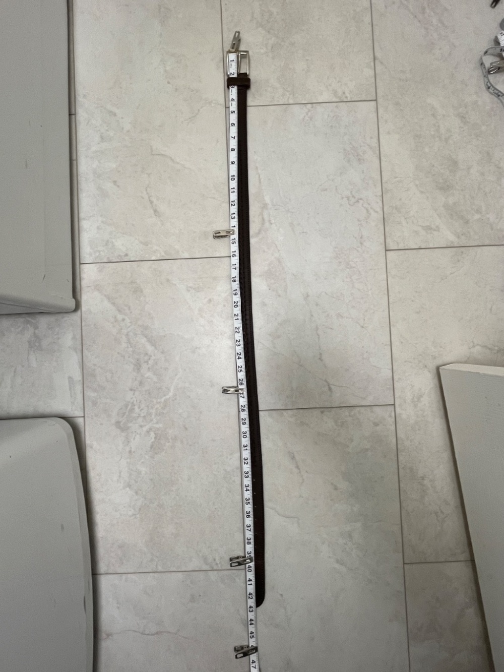 Men's Preowned Brown Leather Belt 34W x 43" Long - Picture 10 of 15